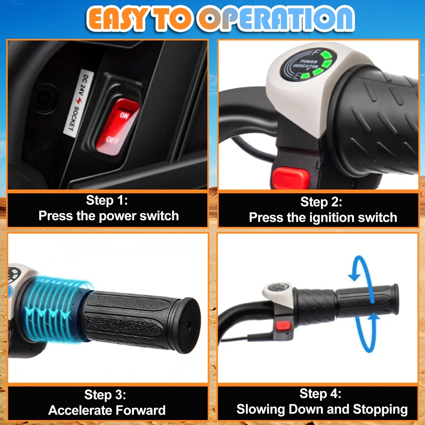 24V Electric Dirt Bike, 250W Electric Motorcycle Ride on Toys, Battery Powered Motorcycle Electric Car, up to 13.7 MPH for Kids Ages 13+ Blue