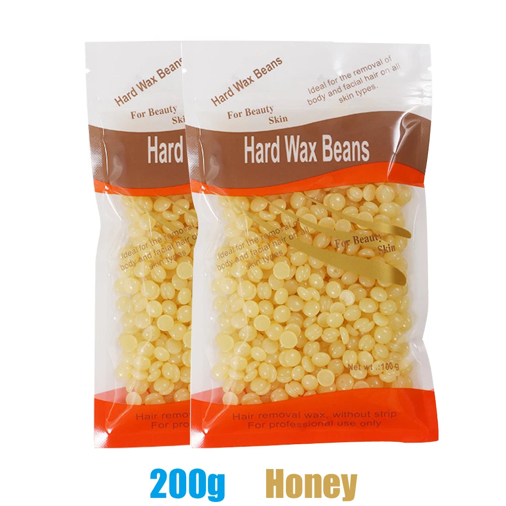 Depilatory Hair Removal Machine - Wax Melter Epilator Kit with Paraffin Heater Wax Beans Beads for Smooth Skin at Home Use