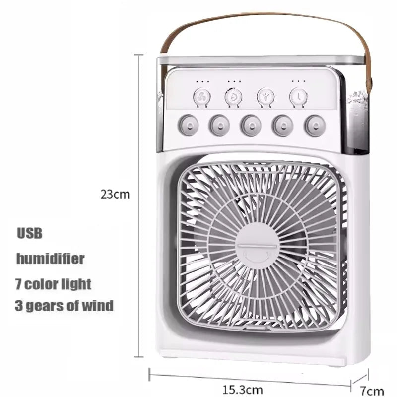 Hot 3 In 1 Fan AIr Conditioner Household Small Air Cooler LED Night Light Portable Humidifier Air Adjustment Fan Office Home Fan