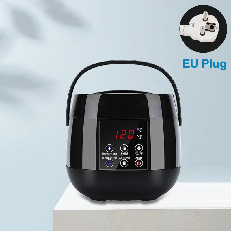 500Ml Wax Heater Machine for Hair Removal Wax Melting Warmer Pot with LCD Temperature Display Depilatory Waxing Beans Heater