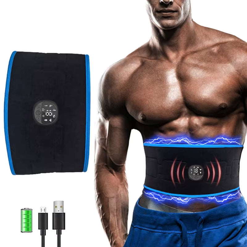 EMS Muscle Stimulation Belt Electric Abdominal Trainer Exerciser Toning Belts for Leg Arm Workout Fitness Home Gym Equiment