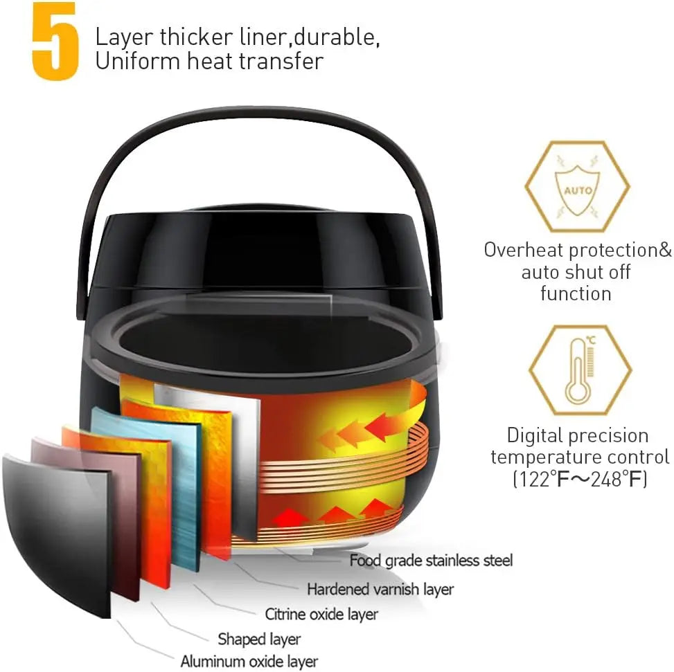 500Ml Wax Heater Machine for Hair Removal Wax Melting Warmer Pot with LCD Temperature Display Depilatory Waxing Beans Heater