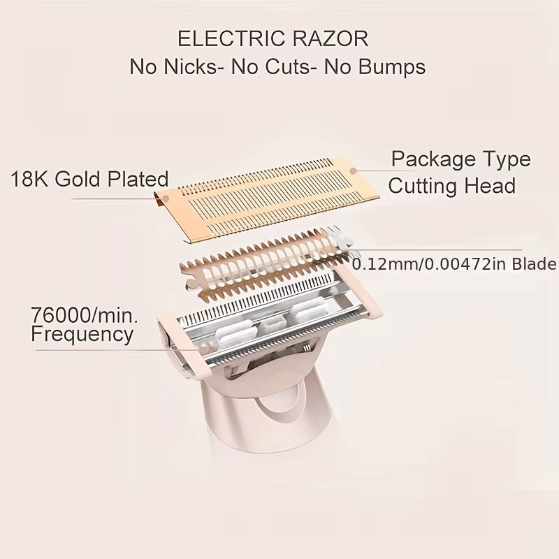 Electric Trimmer Body Hair Trimmer Electric Trimmer Portable Rechargeable Body Hair Removal Grooming Tools for Face Leg Underarm