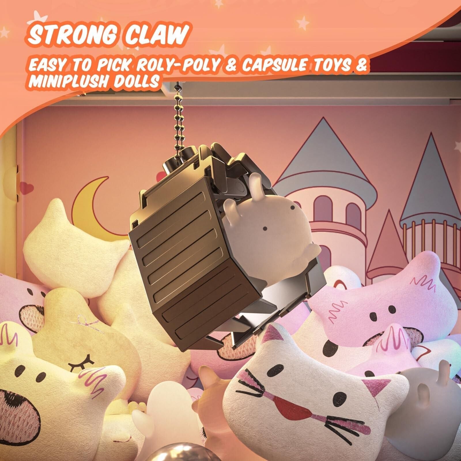 Skirfy Claw Machine for Kids Adults with Sound Light, Vending Machine Candy G...