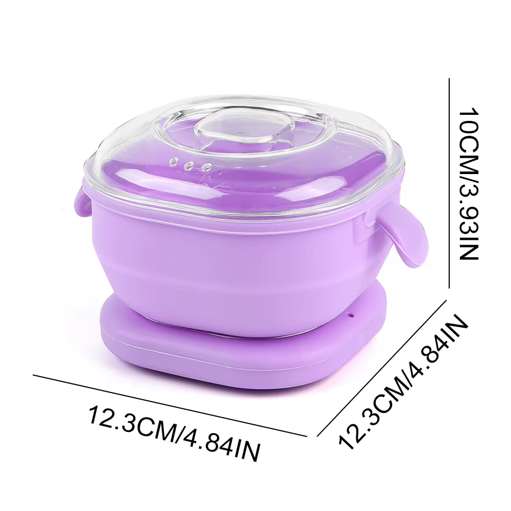 Silicone Wax Warmer Foldable Wax Heater 100W Electric Hot Wax Warmer Machine 400Ml Hair Removal Wax Machine for Hair Removal