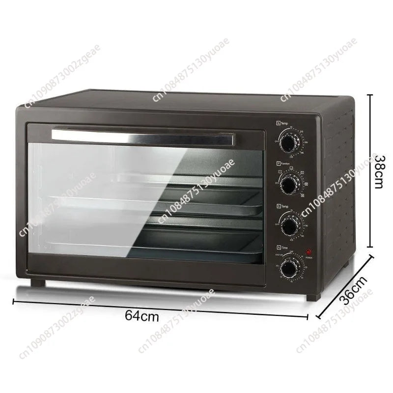 Luxury Stainless Steel 2400w Power Electric Oven Large Capacity Toasters Pizza Ovens Multifunction 45L Electric Oven