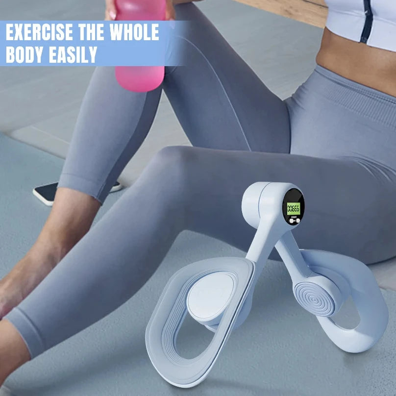 Thigh Master with Counter Pelvic Floor Muscle Trainer Portable Women Inner Thigh Leg Hip Exerciser Toner Home Fitness Equipment