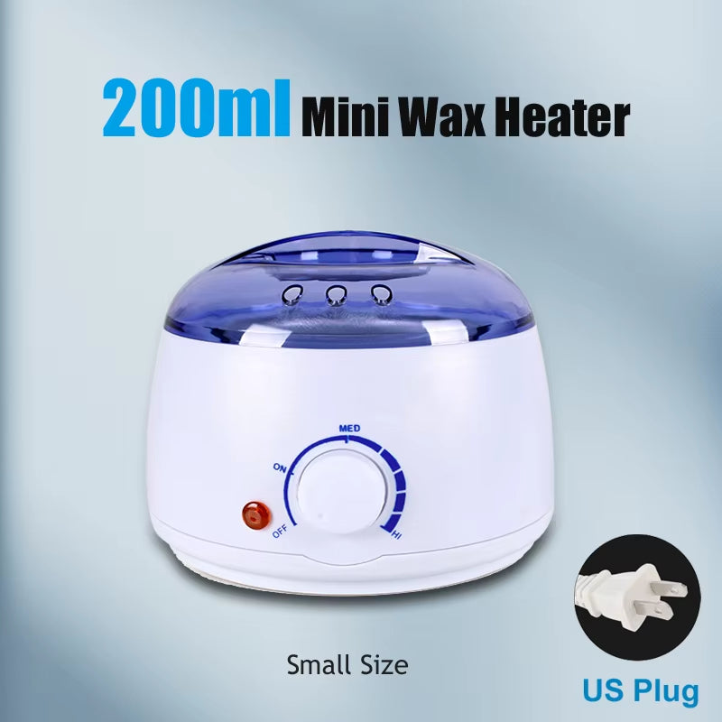 Depilatory Hair Removal Machine - Wax Melter Epilator Kit with Paraffin Heater Wax Beans Beads for Smooth Skin at Home Use