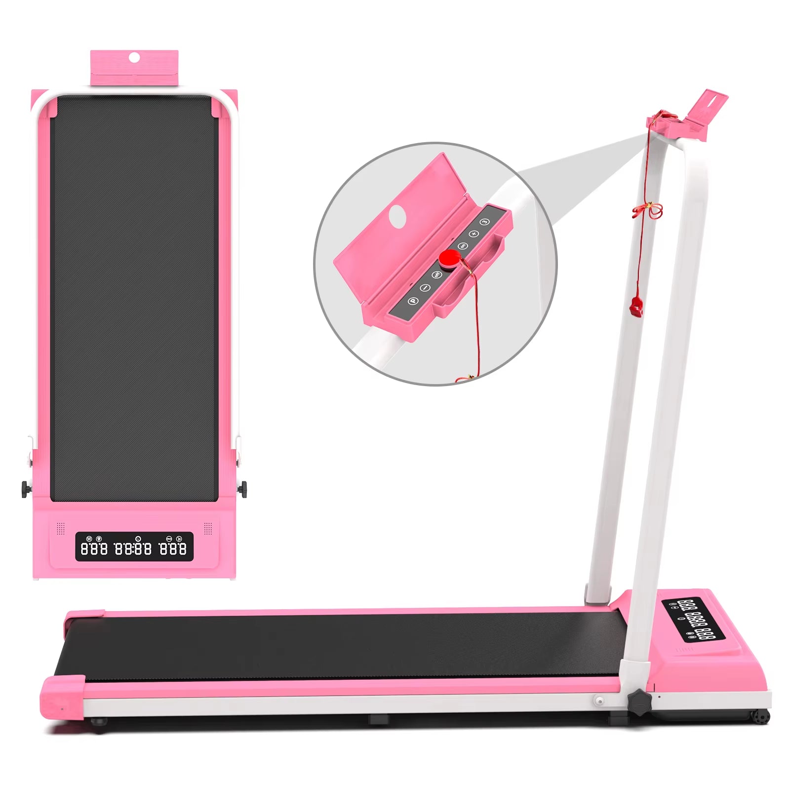 Wholesale Foldable Fitness Sport Electric Adjustable Home Folding Treadmill with LED Screen Mini Walking Pad