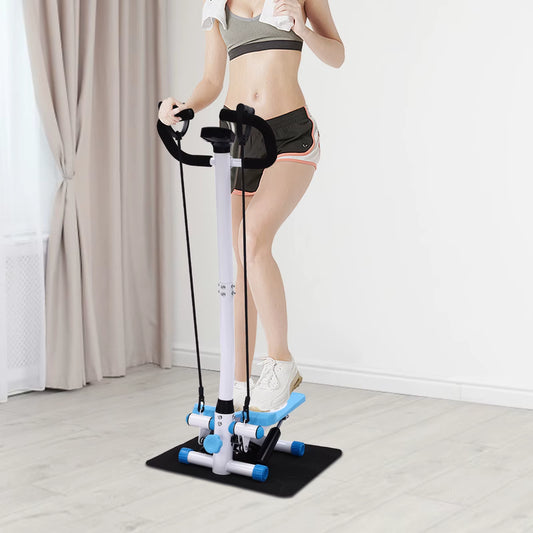 Fitness Stepper Exercise Stepping Machine Fitness Stepper with Handlebars,Adjust the Movement Height via the Knob