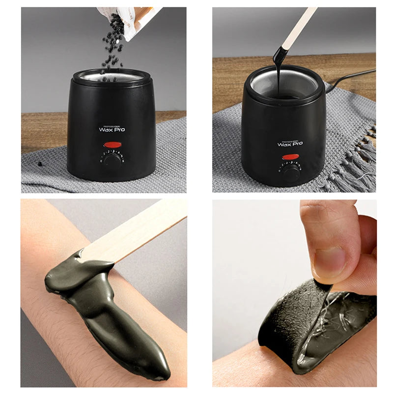 Wax Heater Machine for Hair Removal Wax Melting Pot with Wax Beans Kit 200Ml Depilation Paraffin Waxing Warmer Dipping Pot