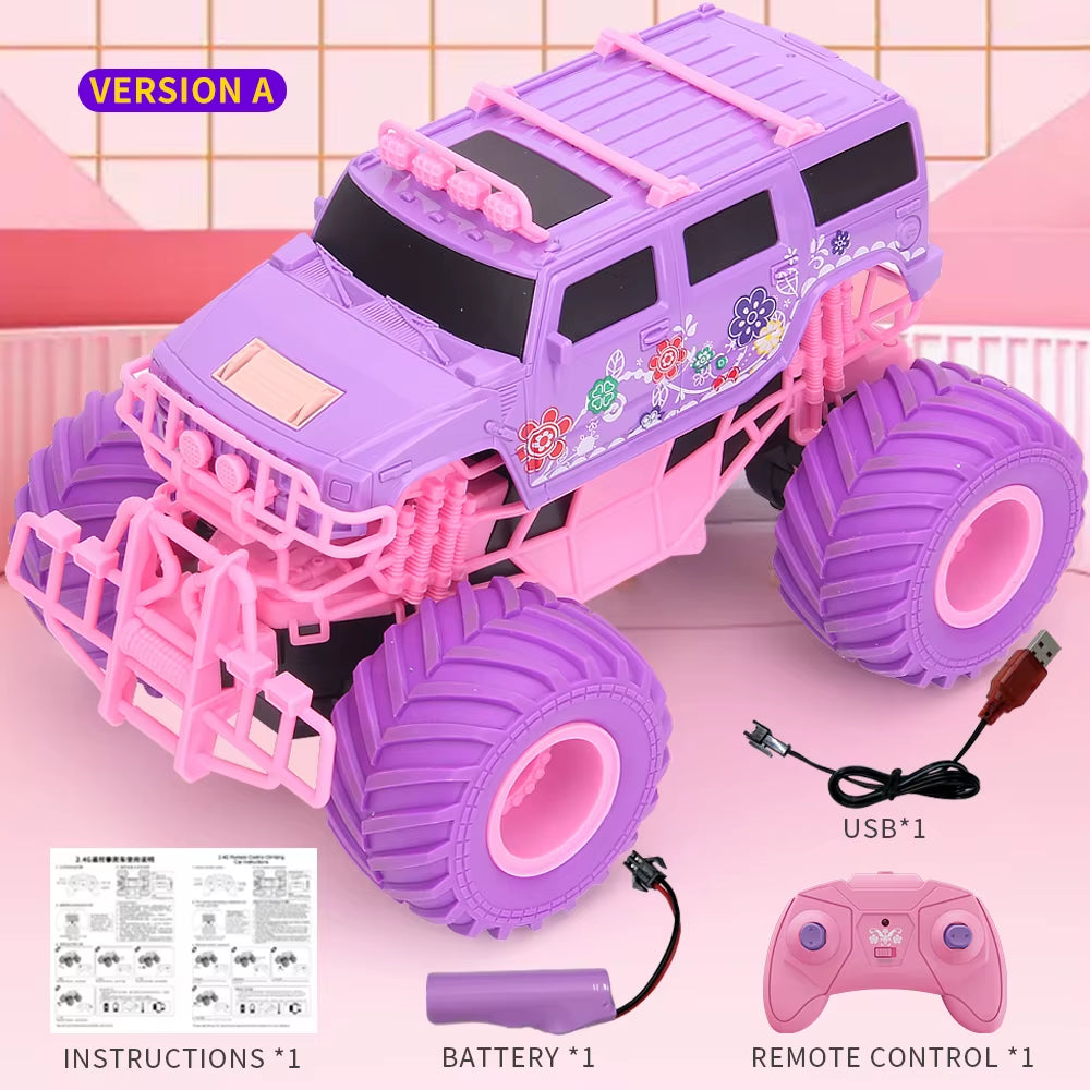 JJRC Q157 Pink Girl Toy RC Climbing Car 2.4G off Road Vehicle Party Gift Remote Control Car Girl Christmas Toys