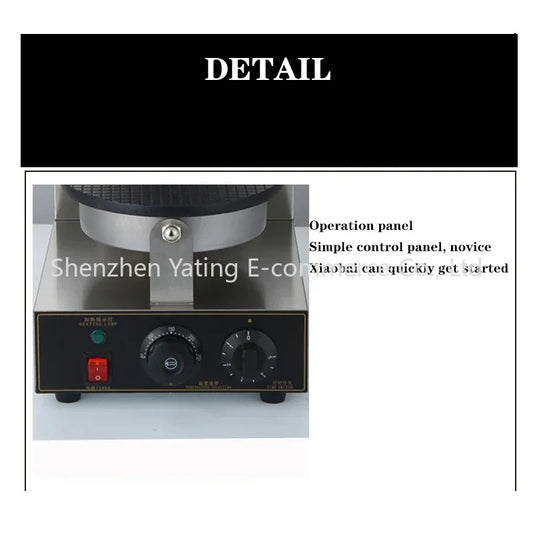 1PC Electric Egg Roll Machine DIY Egg Roll Bread Maker Crispy Omelet Mold 1200W Commercial Waffle Pancake Machinery Pie Fry