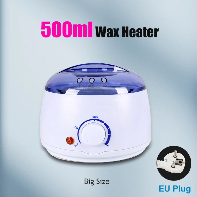 Depilatory Hair Removal Machine - Wax Melter Epilator Kit with Paraffin Heater Wax Beans Beads for Smooth Skin at Home Use