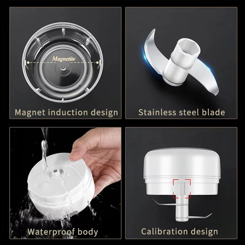 Mini Wireless Electric Garlic Crusher 100Ml/250Ml Portable Chopper USB Charging Ginger Chili Vegetable Masher Machine Kitchen