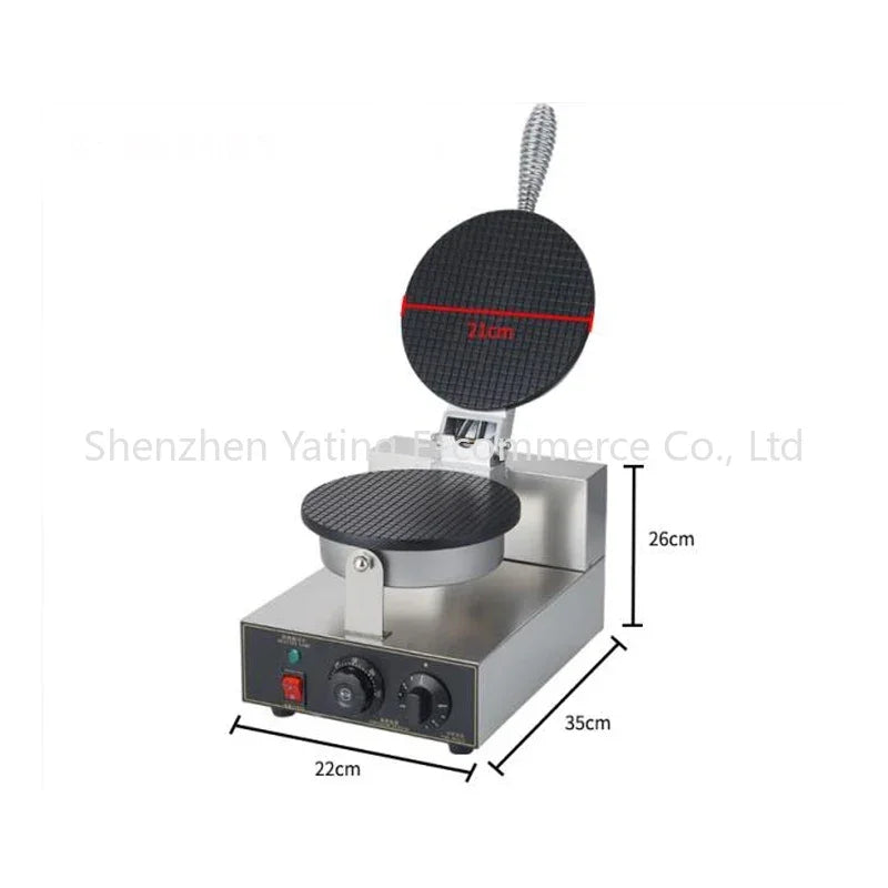 1PC Electric Egg Roll Machine DIY Egg Roll Bread Maker Crispy Omelet Mold 1200W Commercial Waffle Pancake Machinery Pie Fry