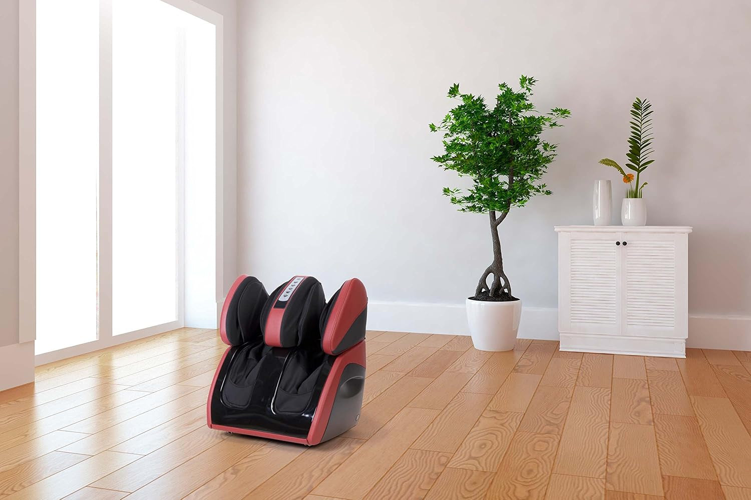 | VITALZEN® plus Mini | Electric Massager for Feet, Legs, Thighs and Knees | 3 Intensities and Massage Modes by Compression and Heat | Relieves Aches and Pains | Helps Relaxation | Red