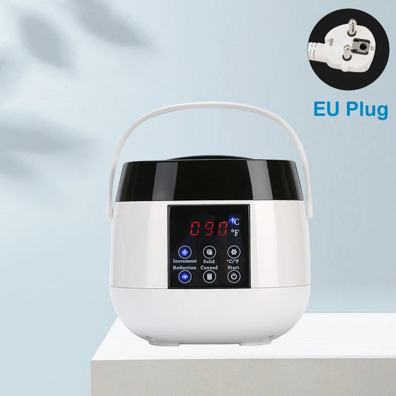 500Ml Wax Heater Machine for Hair Removal Wax Melting Warmer Pot with LCD Temperature Display Depilatory Waxing Beans Heater