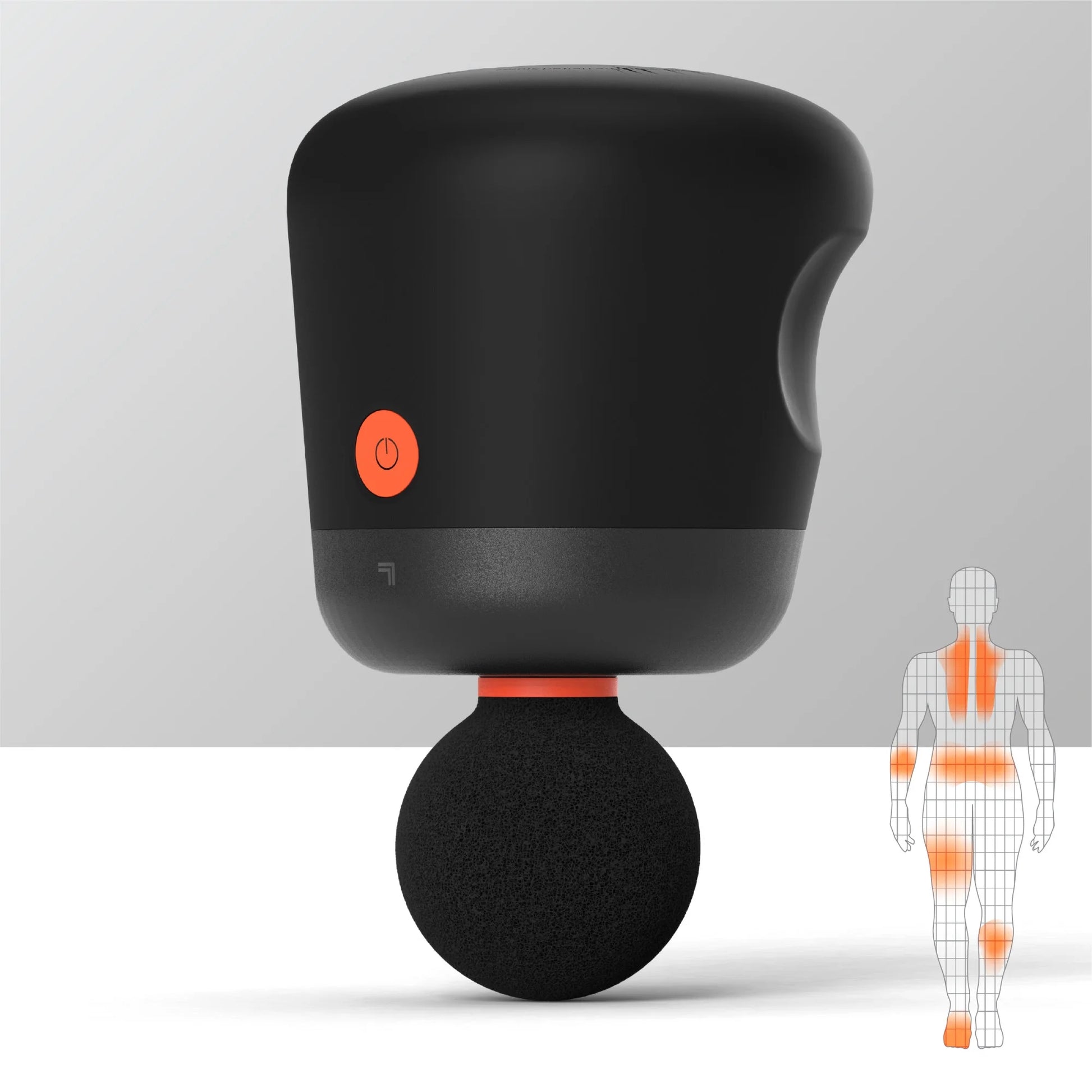 ® Powerboost® Palm Portable Percussion Massager with Includes 4 Attachments, Whisper Quiet Operation, Variable Strength Full Body Recovery, Rechargeable, 6-Pieces, Black