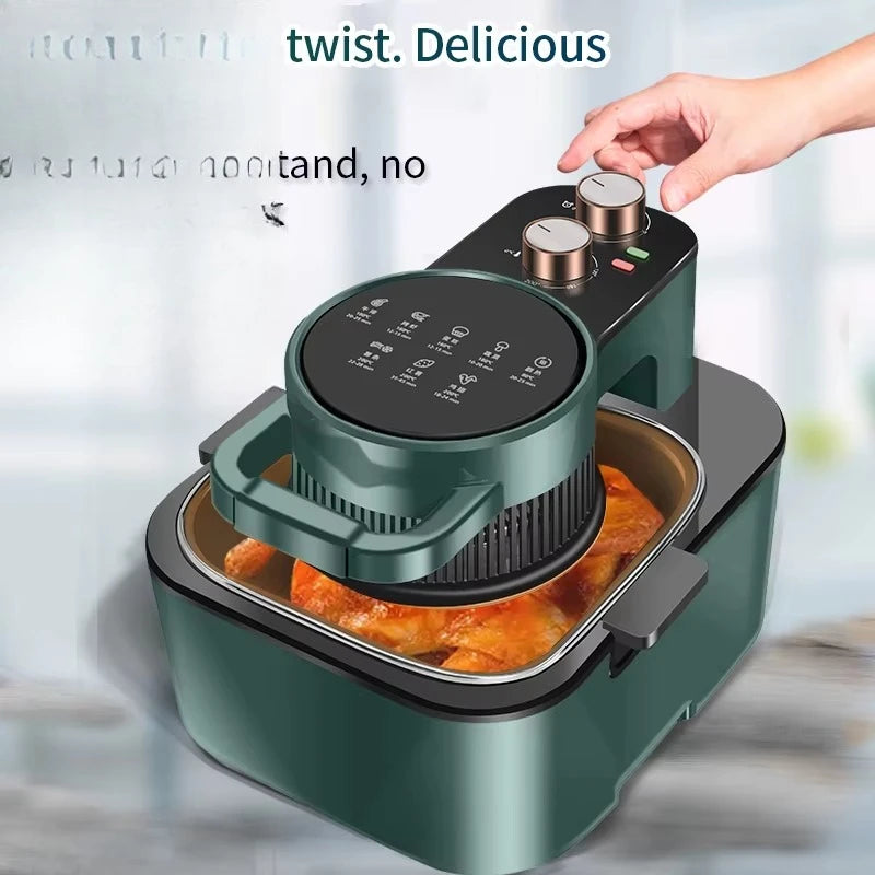 Kitchen appliances use a fast-cycling oil-free non-stick cooking deep air fryer