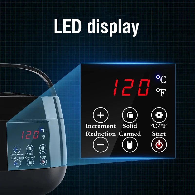 Wax Heater Warmer Hair Removal Wax Machine SPA Body Epilator Paraffin Wax Pot Smart LCD Temperature Display