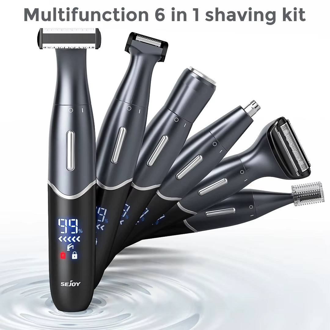 6 In1 Female Electric Epilator Body Hair Trimmer for Men Multifunctional Nose Trimmer Beard Ear Eyebrow Trimmer Shaver