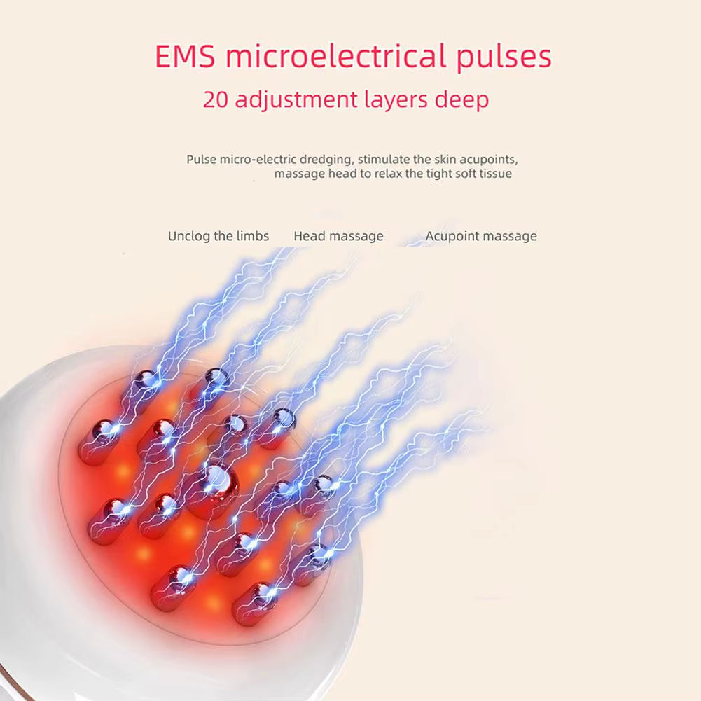 Electric Meridian Brush Body Massager Slimming Tool Microcurrent Hot Scraping Fat Burning Massage Equipment Health Care Tool