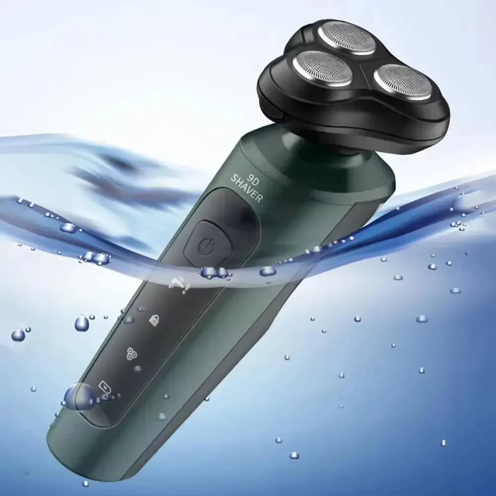 Electric Shavers Men Waterproof Wet Dry Use Electric Trimmer Razor Rechargeable Battery Rotary Shavers Machine Shaving