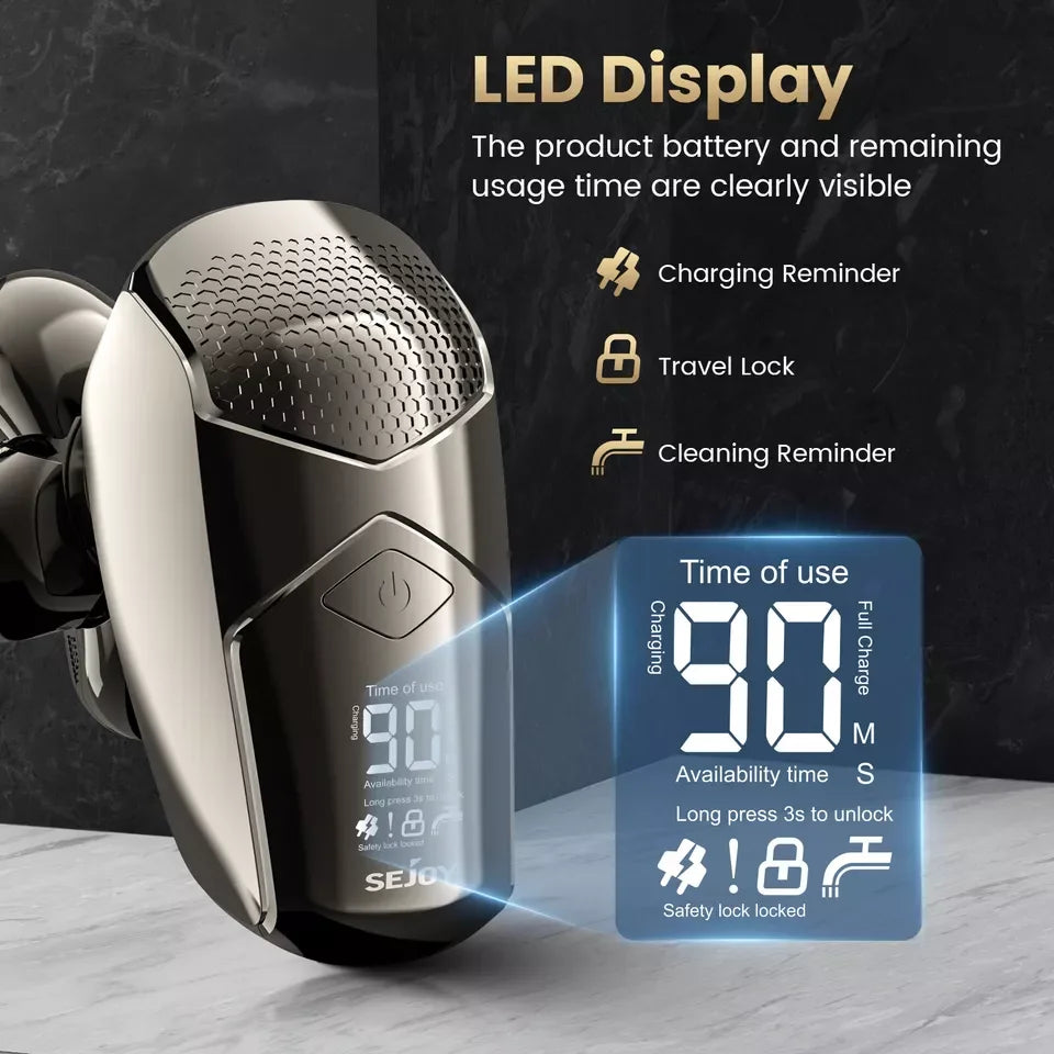 Electric Shaver Hair Clipper 5IN1 Beard Trimmer Bald Head Shaver Wet & Dry Men'S Electric Hair Trimmer