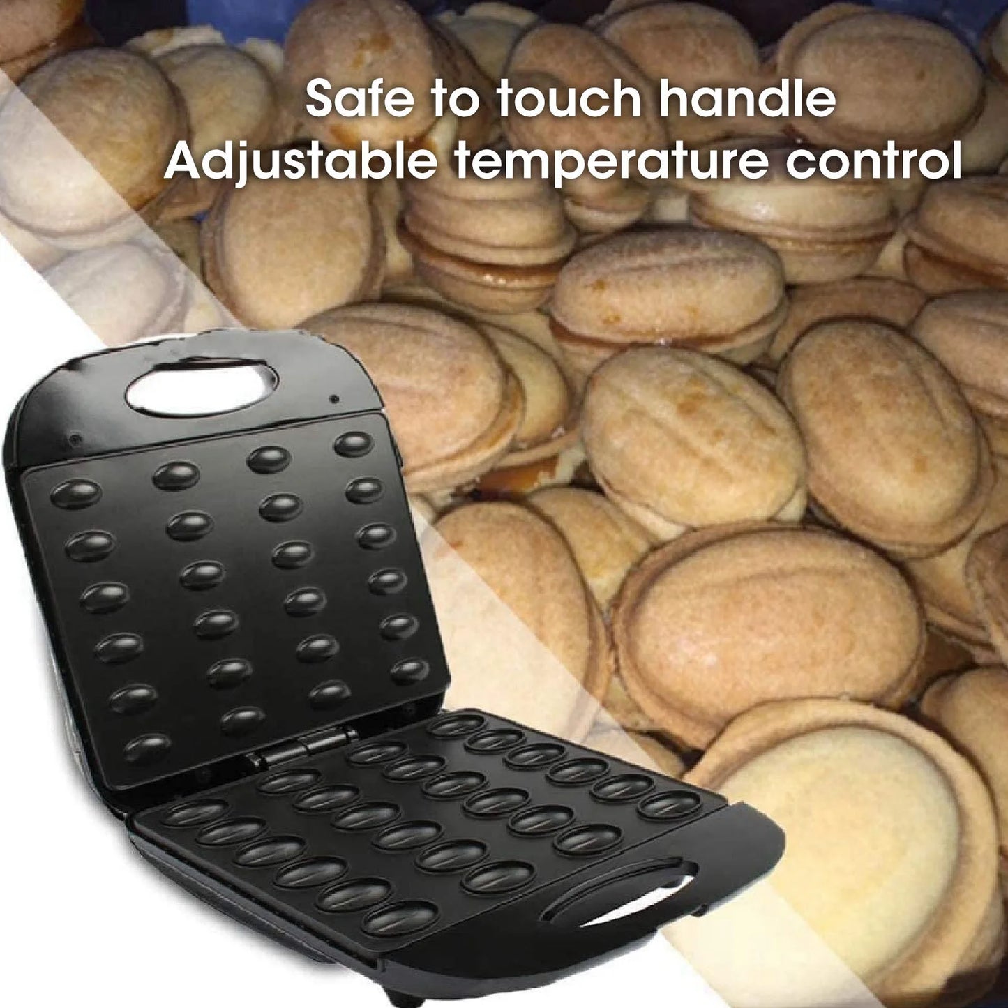 Electric Nut Maker Walnut Cake Maker Electric Nut Waffle Bread Maker Walnut Cake Maker Machine 1400W Capacity for Cooking