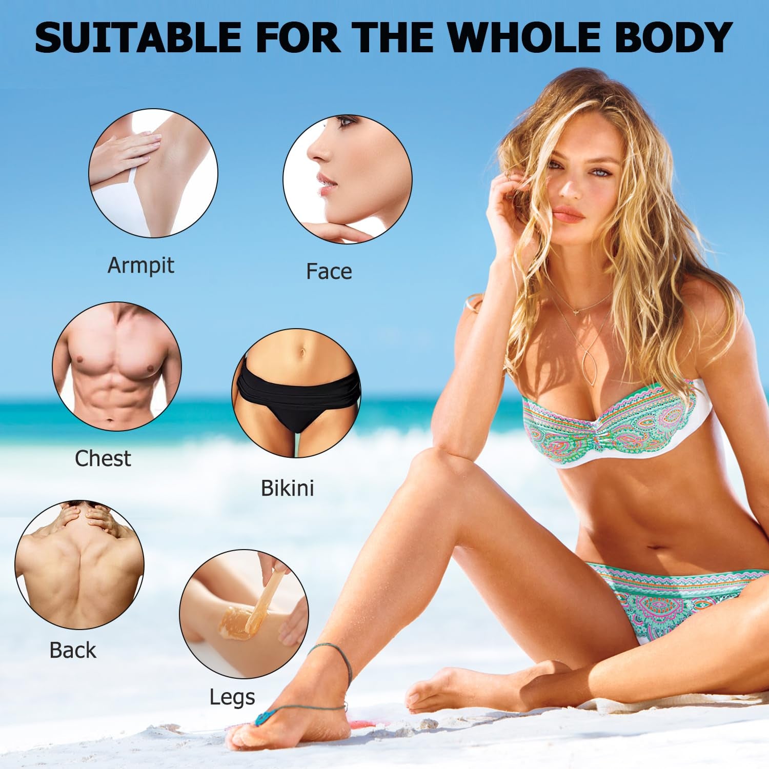 Double Wax Warmer for Hair Removal, Waxing Kit for Women & Men, Hard Wax Kit Wax Machine for Hair Removal Dual Wax Pot Warmer Professional Adjustable Temp Waxing Kit for Full Body, Facial, Home, Salon