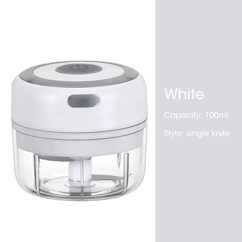 Mini Wireless Electric Garlic Crusher 100Ml/250Ml Portable Chopper USB Charging Ginger Chili Vegetable Masher Machine Kitchen