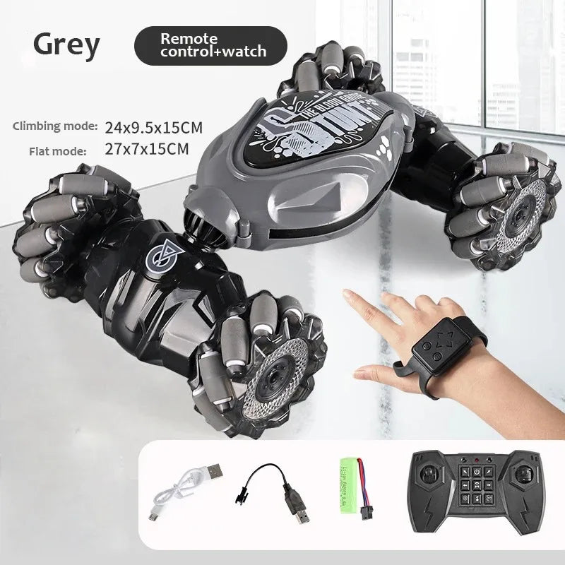 RC Car with LED Light Remote Control Car Watch Hand Gestures 360° Rotating Climbing Car Drift Electronic Adults Kid Toys Gift