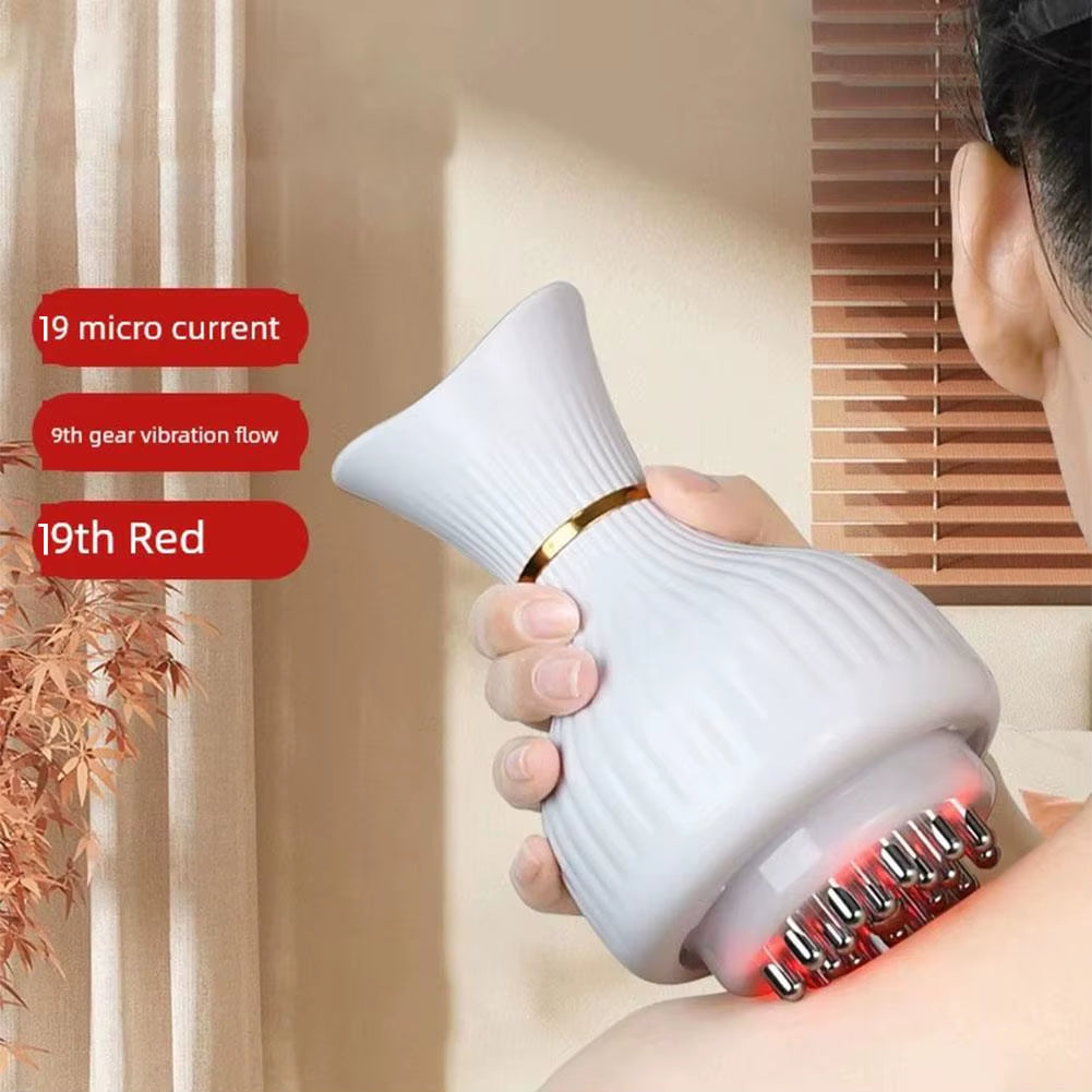 Electric Meridian Brush Body Massager Slimming Tool Microcurrent Hot Scraping Fat Burning Massage Equipment Health Care Tool