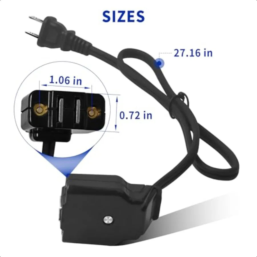 Deep Fryer Cord 09982 86591 for Presto Electric Turkey deep fryersStainl Steel fryers Magnetic Power Cable Replacment 120V15A