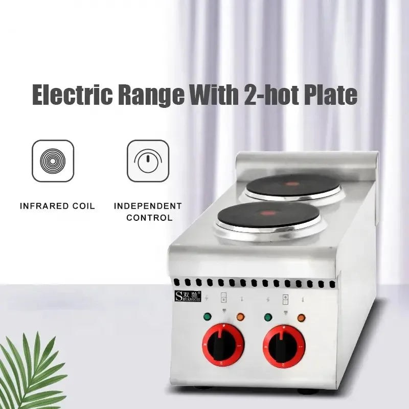 New Style Commercial Restaurant Hotel Kitchen Equipment Counter Top Electric Hot 2 Plate Cooker cooking Stove SC-2S