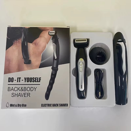 Adjustable Extreme Reach Detachable Stretchable Handle Electric Back and Body Remover Body Trimmer Back Shaver for Men