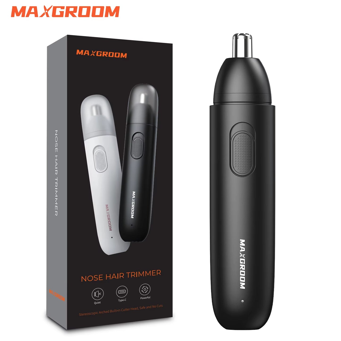 Nose Hair Trimmer for Men Rechargeable 360 Rotating Dual-Blade Electric Shaver Eyebrows Nose Hair Trimmer Painless Safe