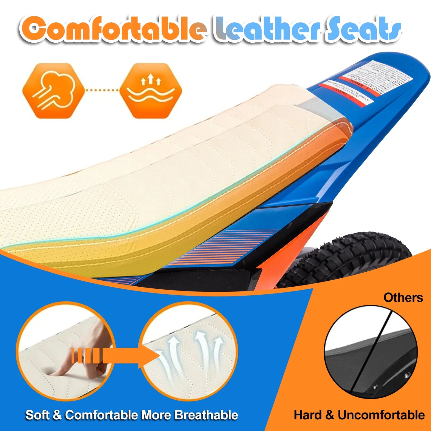 24V Electric Dirt Bike, 250W Electric Motorcycle Ride on Toys, Battery Powered Motorcycle Electric Car, up to 13.7 MPH for Kids Ages 13+ Blue