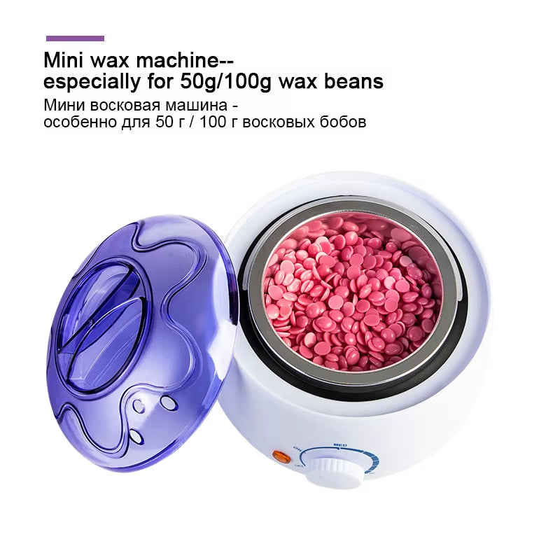 Wax Heater Warmer Machine for Hair Removal Depilation Wax Dipping Epilator Paraffin Pot and Wood Sticks Kit
