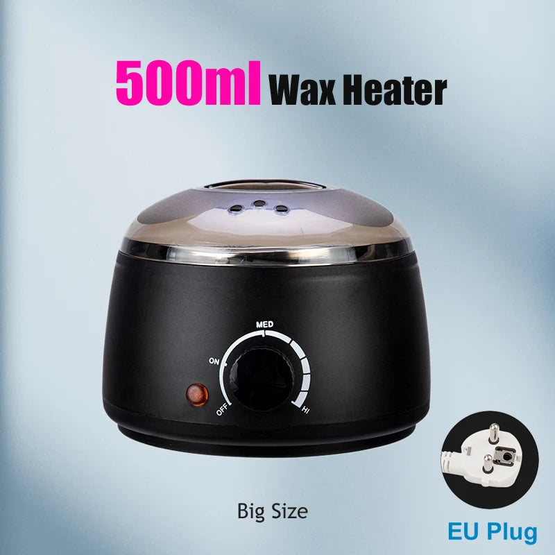 Depilatory Hair Removal Machine - Wax Melter Epilator Kit with Paraffin Heater Wax Beans Beads for Smooth Skin at Home Use