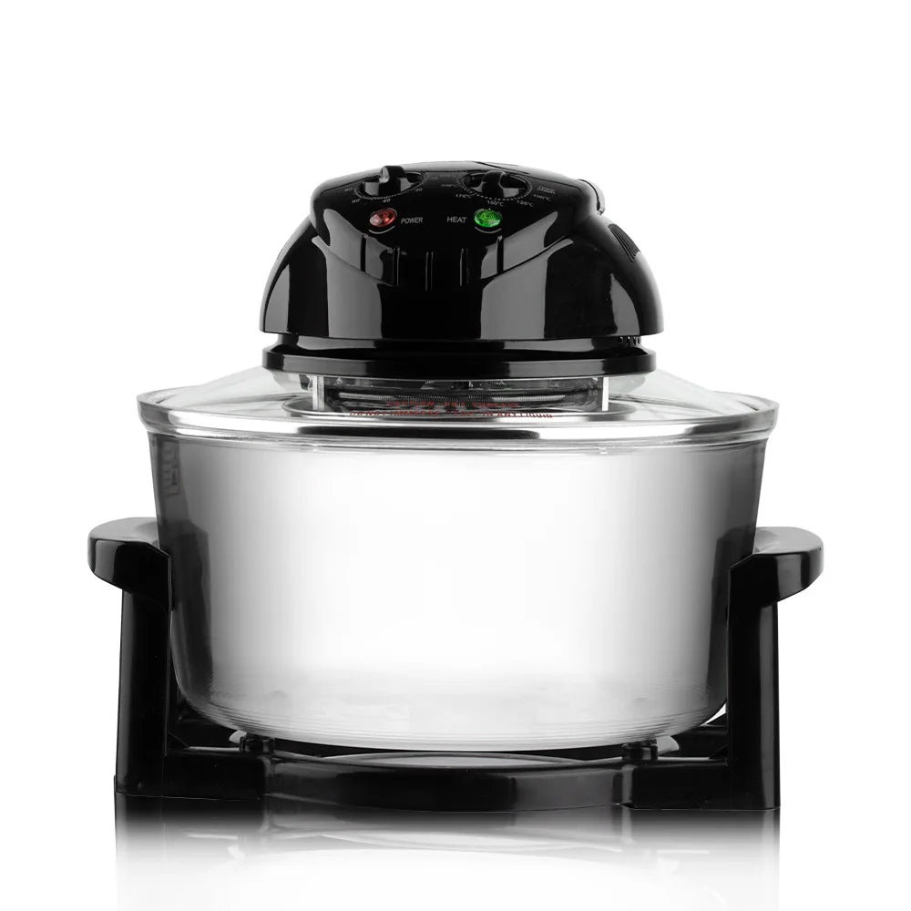 Multifunctional Cooker Tabletop Glass Air Fryer Electric Wave Turbine Convection Oven 12L Household Halogen Oven