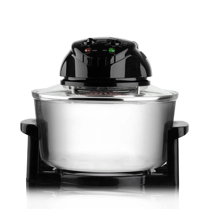Multifunctional Cooker Tabletop Glass Air Fryer Electric Wave Turbine Convection Oven 12L Household Halogen Oven