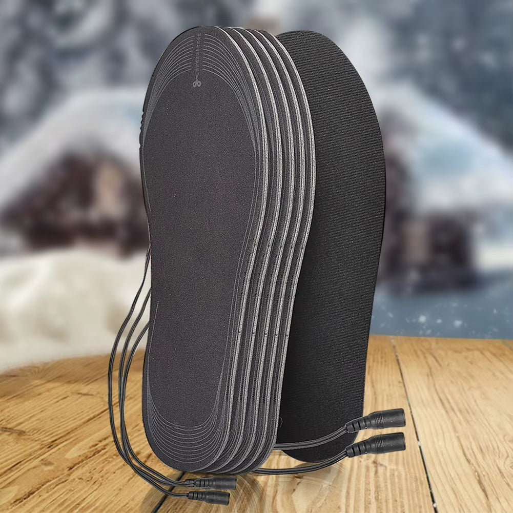 USB Heated Shoe Insoles Electric Heated Shoes Pad Washable Rechargeable Foot Warmer Electric Heated Insoles for Men Women