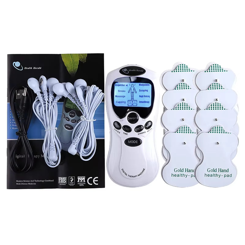 Electric Therapy Massageador Machine 8 Electrode Health Care Body Slimming Sculptor Massager Tens Acupuncture Apparatus