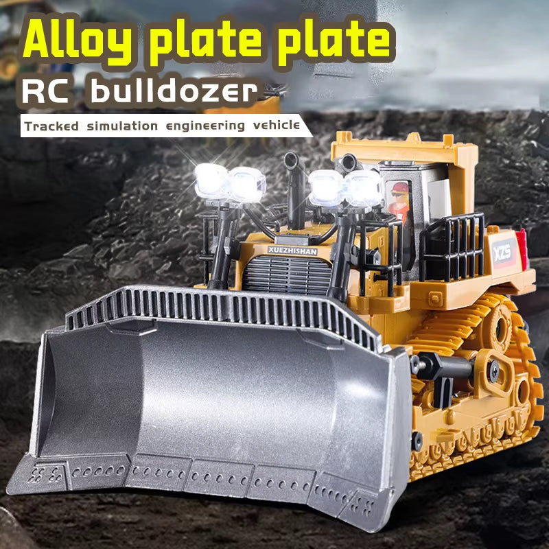 2.4G Remote Control Excavator Dump Truck RC Model Car Toy Professional Alloy Plastic Simulation Construction Vehicle for Kid