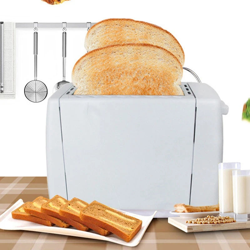 2 Slices Slots Stainless Steel Automatic Electric Bread Toaster Mini Household Breakfast Baking Bread Machine EU Plugab13