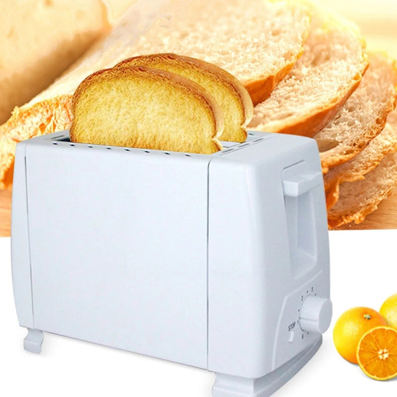 2 Slices Slots Stainless Steel Automatic Electric Bread Toaster Mini Household Breakfast Baking Bread Machine EU Plugab13