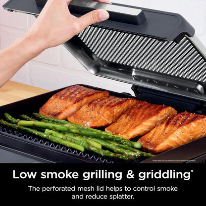 14'' Electric Griddle and Indoor Grill Nonstick Surface for Even Cooking Up to 500F Dishwasher Safe for Steak Burgers Salmon