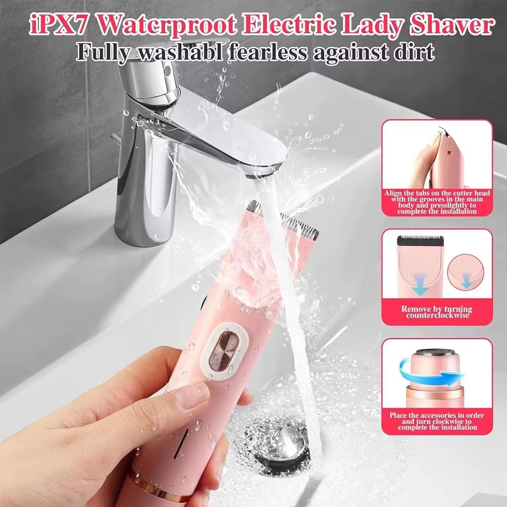 Body Epilator Electric Shaver for Woman Female Razor Face Facial Mustache Leg Body Underarm Bikini Electric Hair Remover Trimmer
